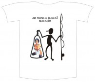 Tricou imprimat "Am prins o bucata"