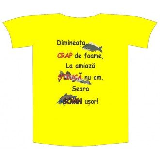 Tricou imprimat "Dimineata crap"