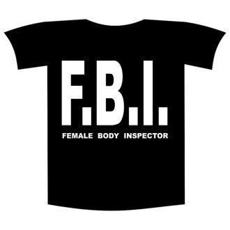 Tricou imprimat "Female breast inspector"