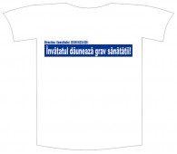 Tricou imprimat "Invatatul dauneaza"