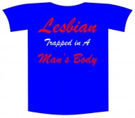 Tricou imprimat "Lesbian trapped"