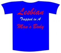 Tricou imprimat "Lesbian trapped"