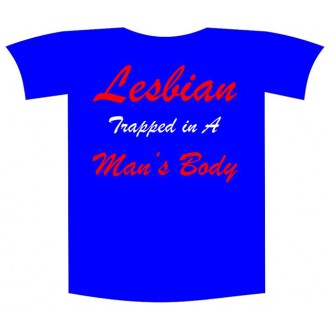 Tricou imprimat "Lesbian trapped"
