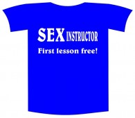 Tricou imprimat "Sex instructor"