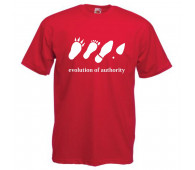 Tricou imprimat "Evolution of authority"