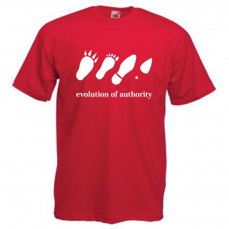 Tricou imprimat "Evolution of authority"